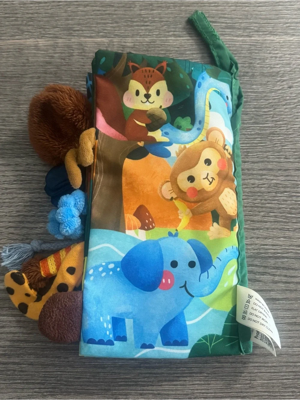 Hahaland Baby First Cloth Book Jungly Tails Soft Sensory Book 0M+